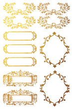 Load image into Gallery viewer, Petits Ornaments Gilded Gold Foil Transfer 8x12 by Iron Orchid Designs