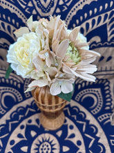 Load image into Gallery viewer, Vintage Bamboo and Rattan Vase with Silk Floral - September Live Sale 2026
