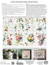 Load image into Gallery viewer, Marche' des Fleurs Rub on Transfer Set by IOD