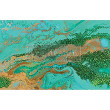 Load image into Gallery viewer, Patina Copper Decoupage Paper ~19x30 Rice Paper