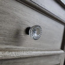 Load image into Gallery viewer, Pedals ~Textured Glass Knob with Raised Detail ~4 pc Set Antique Vintage Style