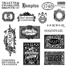 Load image into Gallery viewer, The Connoisseur's Library Stamp Set 6x6 by IOD