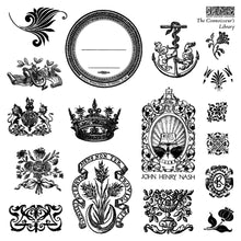 Load image into Gallery viewer, The Connoisseur's Library Stamp Set 6x6 by IOD
