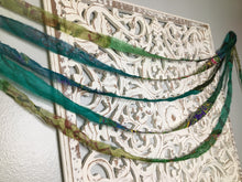 Load image into Gallery viewer, Bohemian Sari Silk Garland Banner 30 feet ~Green