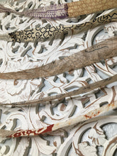 Load image into Gallery viewer, Bohemian Sari Silk Garland Banner 30 feet ~Ivory