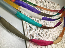 Load image into Gallery viewer, Bohemian Sari Silk Garland Banner 30 feet Solid ~Hand Made
