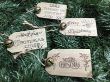 Load image into Gallery viewer, Farmhouse Wood Gift Tag or Ornament with Bell~ Handmade