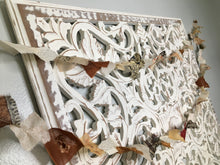 Load image into Gallery viewer, Bohemian Sari Silk Garland Banner - Creams & Tans ~Hand Made