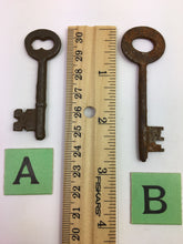 Load image into Gallery viewer, Antique Rusted Skeleton Keys #77