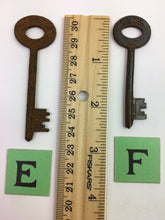 Load image into Gallery viewer, Antique Rusted Skeleton Keys #77