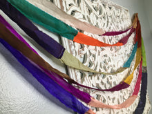 Load image into Gallery viewer, Bohemian Sari Silk Garland Banner 30 feet ~Solid Multi ~Hand Made