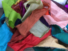 Load image into Gallery viewer, Bohemian Sari Silk Garland Banner 30 feet ~Solid Multi ~Hand Made