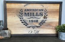 Load image into Gallery viewer, Handmade Rustic Style Sign - American Mills