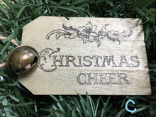 Load image into Gallery viewer, Farmhouse Wood Gift Tag or Ornament with Bell~ Handmade