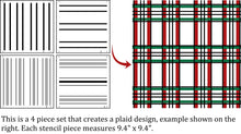 Load image into Gallery viewer, Plaid-Mania Stencil by JRV
