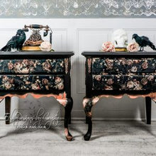 Load image into Gallery viewer, Dark Floral Decopage Paper