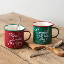 Load image into Gallery viewer, Set of Enamel Holiday Mugs #2