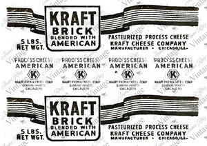 Kraft Cheese Label 8x11 Decoupage Paper by JRV