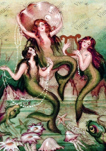 Mermaids Decoupage Paper by JRV