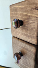 Load image into Gallery viewer, Beetle ~Purple Cut Glass Knob with Antiqued Brass Base
