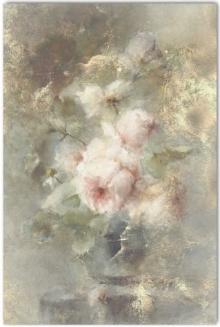 Blush Pink Distressed Rose Decoupage Paper 20x30 or 10x15