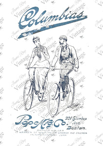 Columbia's Bicycle 8x11 Decoupage Paper by JRV