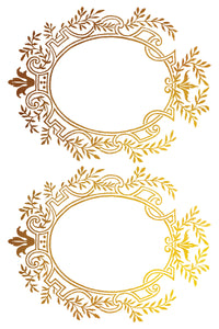 Petits Ornaments Gilded Gold Foil Transfer 8x12 by Iron Orchid Designs