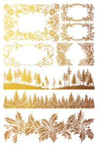 Tinsel Gilded Gold Foil Transfer 8x12 *Limited Holiday Release