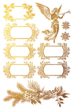 Load image into Gallery viewer, Tinsel Gilded Gold Foil Transfer 8x12 *Limited Holiday Release
