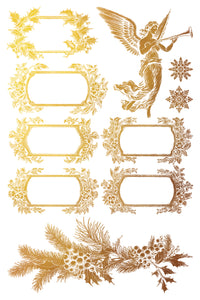 Tinsel Gilded Gold Foil Transfer 8x12 *Limited Holiday Release