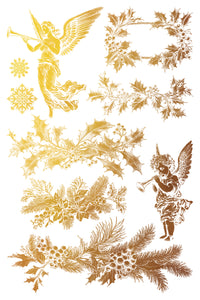 Tinsel Gilded Gold Foil Transfer 8x12 *Limited Holiday Release