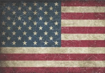 Distressed American Flag Decoupage Paper 15x20