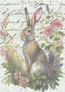 Ephemeral Bunny 8x11 Decoupage Paper by JRV