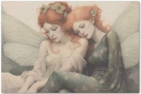 Fairy Sisters Decoupage Paper 10x15