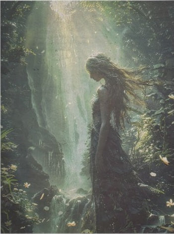 Fairy & Waterfall Decoupage Paper 18x24