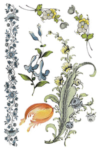 Fairytale Florals Decor Transfers 8 x 12