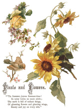 Load image into Gallery viewer, Flowers by the Poets Rub on Transfer Set by IOD
