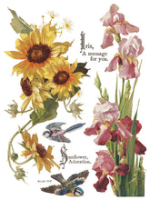 Load image into Gallery viewer, Flowers by the Poets Rub on Transfer Set by IOD
