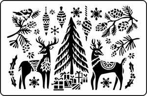 Folk Christmas Stencil by JRV