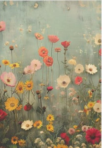 Grunge Distressed Floral Decoupage Paper 20x30