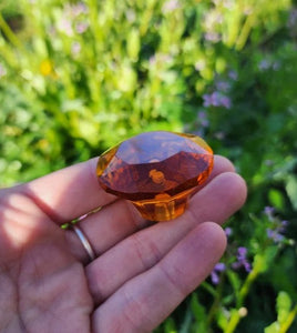 Harvest ~Amber Glass Antique Vintage Style Knob