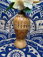 Load image into Gallery viewer, Vintage Bamboo and Rattan Vase with Silk Floral - September Live Sale 2026
