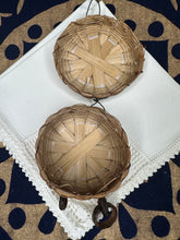 Load image into Gallery viewer, Vintage Pine Straw and Rattan Trinket Box - September Live Sale 2026
