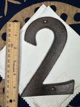 Load image into Gallery viewer, Rustic Cast Iron House Number "2" - September Live Sale 2026
