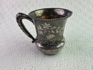 Vintage Poole Silver Co. 922 Quadrup E Plate Etched Creamer