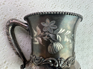 Vintage Poole Silver Co. 922 Quadrup E Plate Etched Creamer