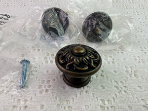 Antiqued Bronze Knob ~3 pc Set