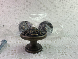 Antiqued Bronze Knob ~3 pc Set