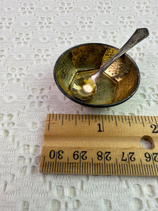 Antique Victorian Personal Salt Sever with Spoon