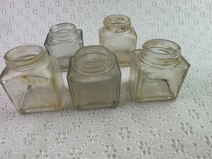 Antique Square Ink Well Bottle - 1 bottle